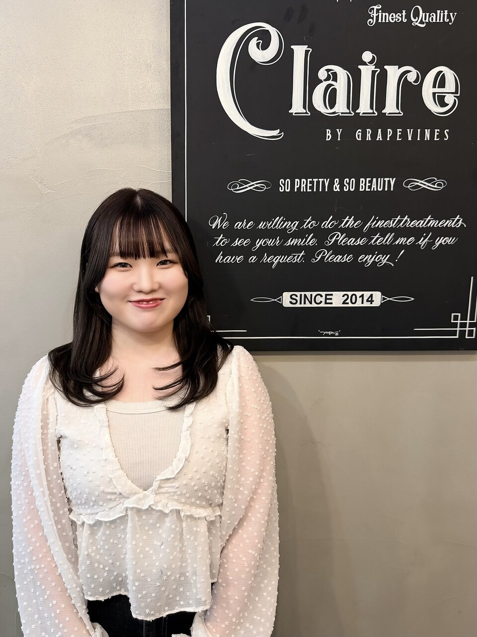ヘアスタイル「韓国風ロングスタイル」を担当したスタッフ「Yumi」の画像