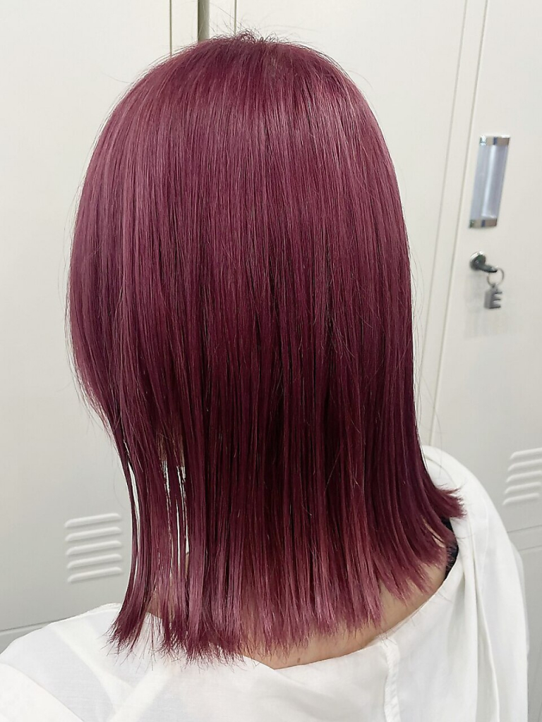 横須賀の美容室・美容院「クレア　グレープバイン（CLAIRE by GRAPEVINES） 横須賀」のヘアスタイル「カシスピンク」の拡大画像